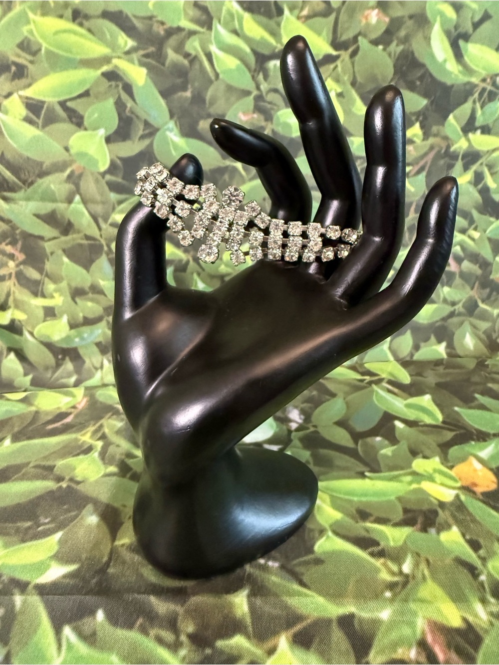 Vintage Crystal Rhinestone Bracelet - Silver Sparkle